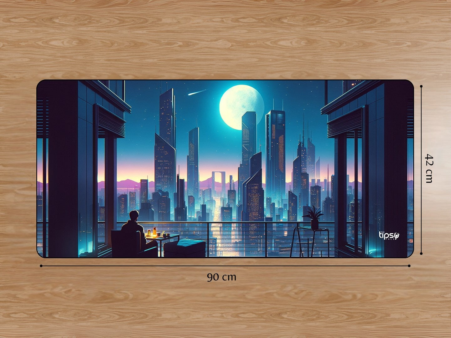 "Skyscrapers Moonlight " Gaming Mousepad Elevate Your Gaming Experience