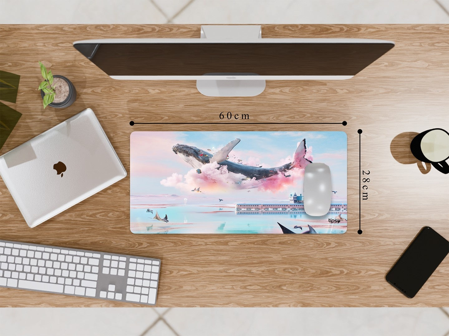 "Whale in the clouds " Gaming Mousepad Elevate Your Gaming Experience