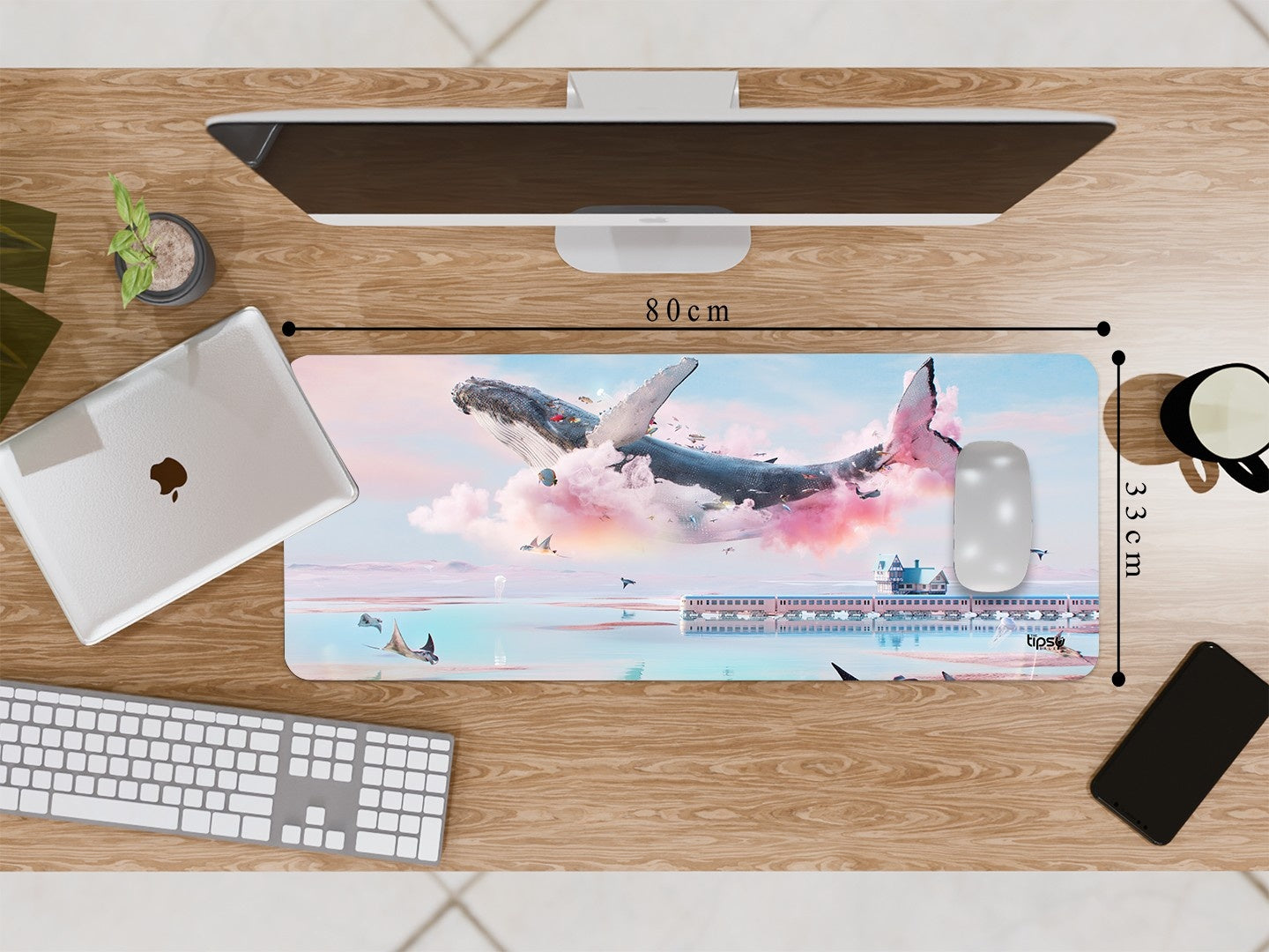 "Whale in the clouds " Gaming Mousepad Elevate Your Gaming Experience
