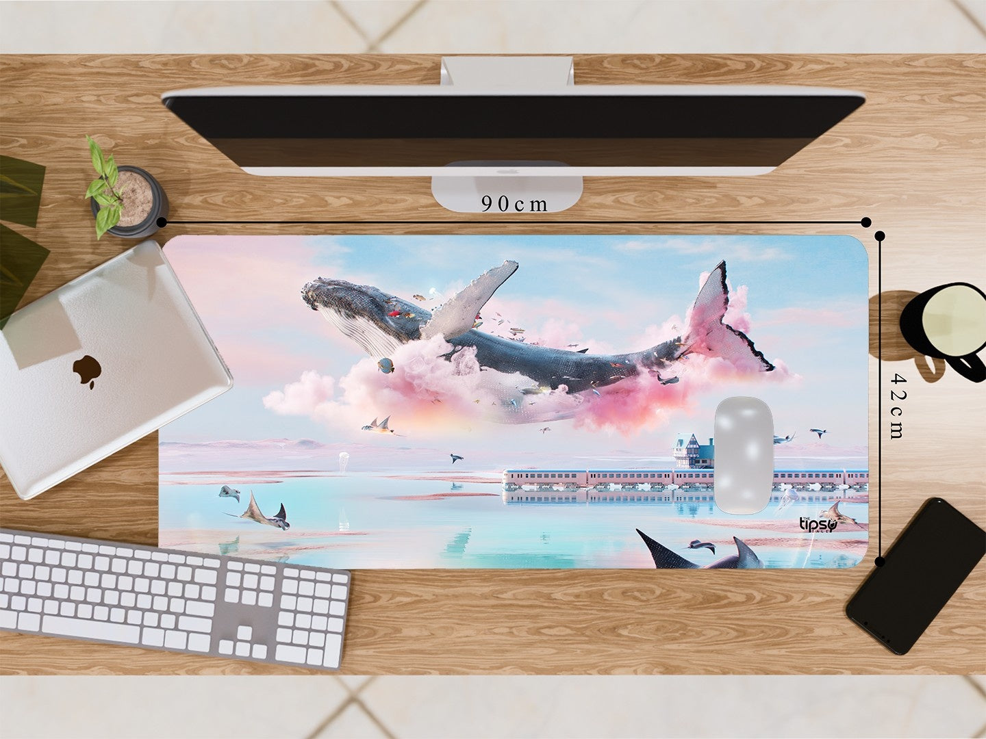 "Whale in the clouds " Gaming Mousepad Elevate Your Gaming Experience