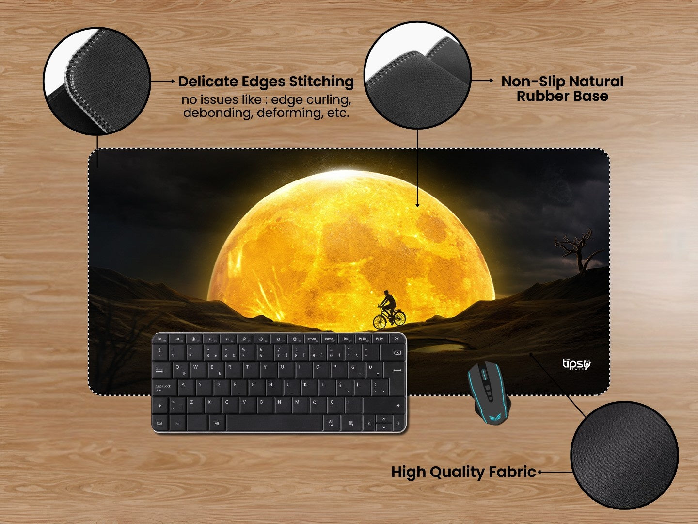 "Cycle by the dessert" Gaming Mousepad Elevate Your Gaming Experience