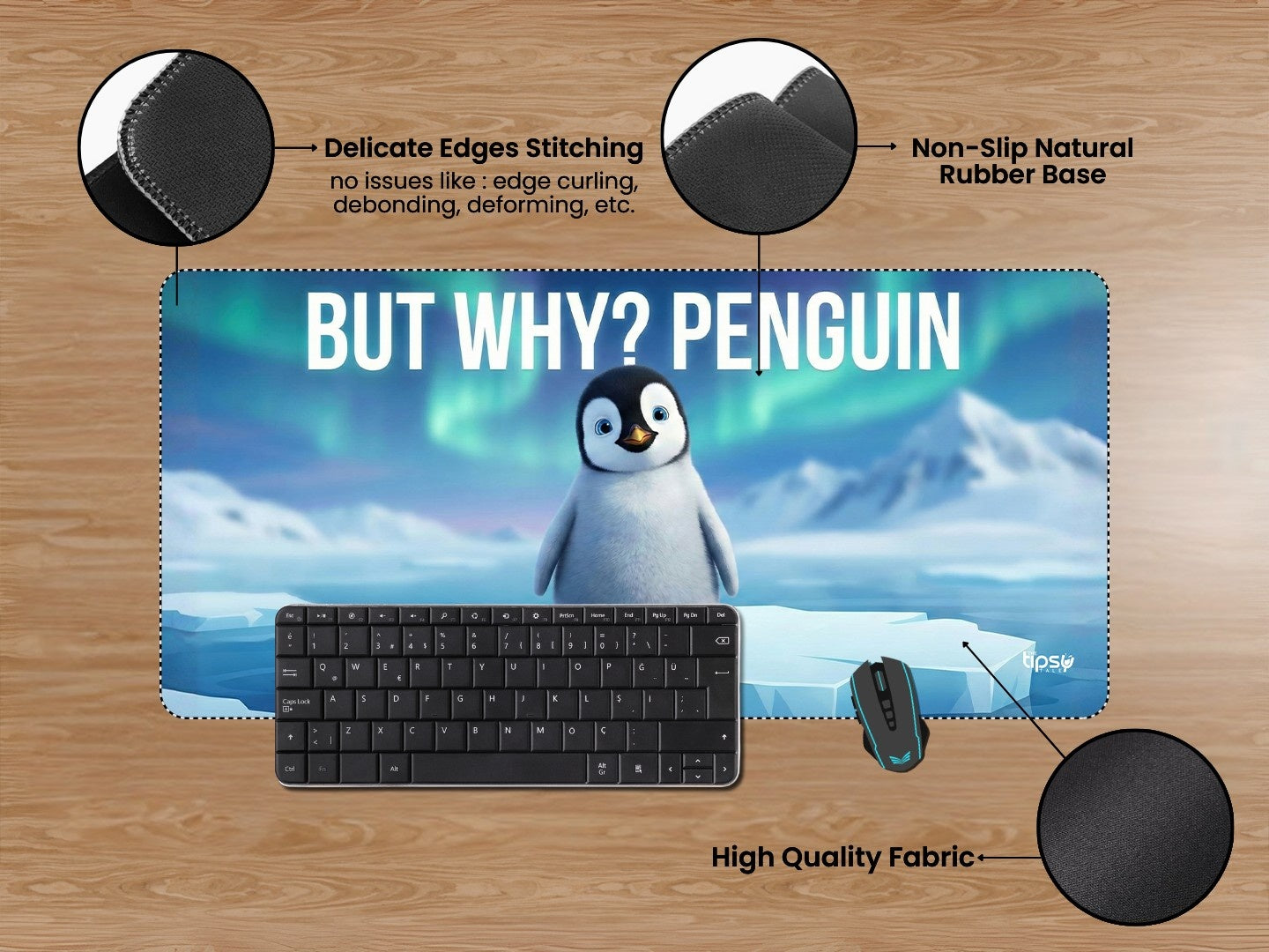 "Penguin - Cutie" Gaming Mousepad Elevate Your Gaming Experience