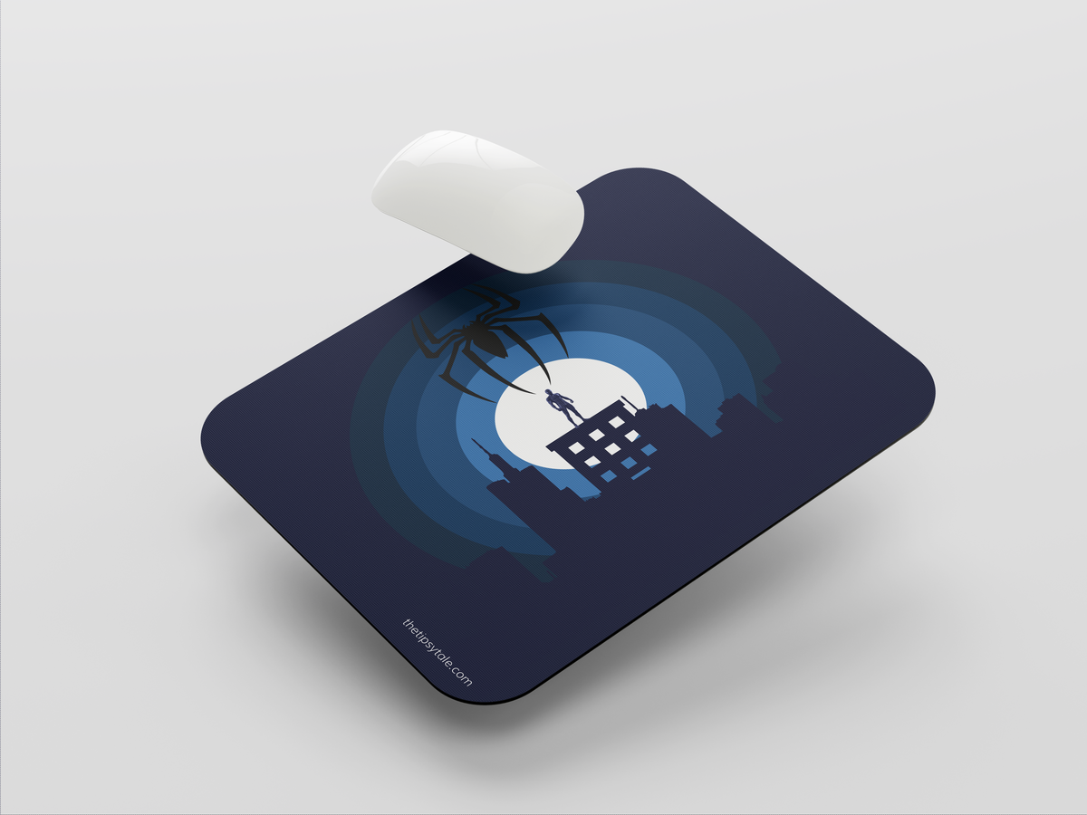 "SPIDERMAN TOP OF THE BUILDING" Mousepad Enhance Your Workspace with Style
