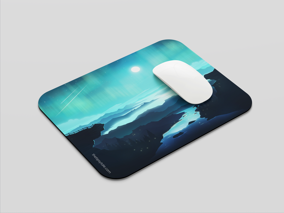 "AURORA BOREALIS" Mousepad Enhance Your Workspace with Style
