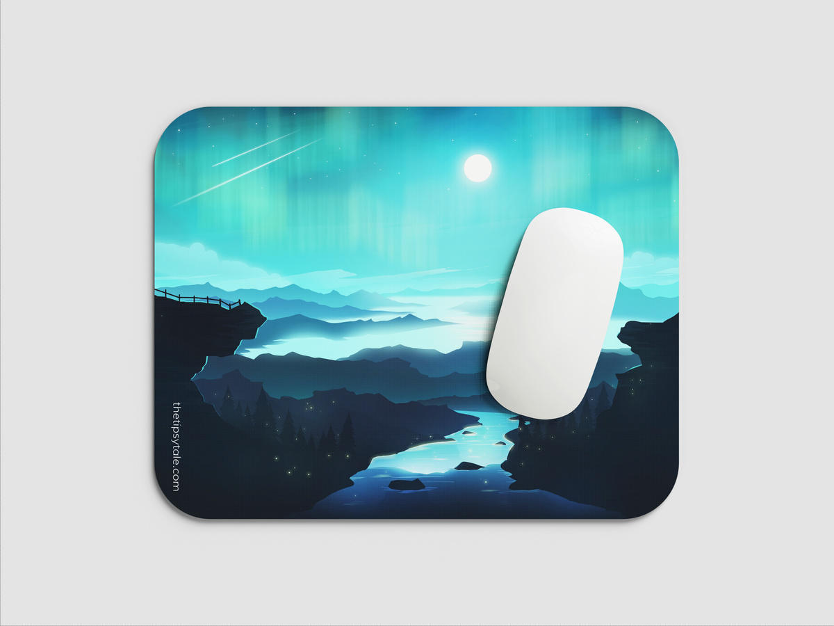 "AURORA BOREALIS" Mousepad Enhance Your Workspace with Style
