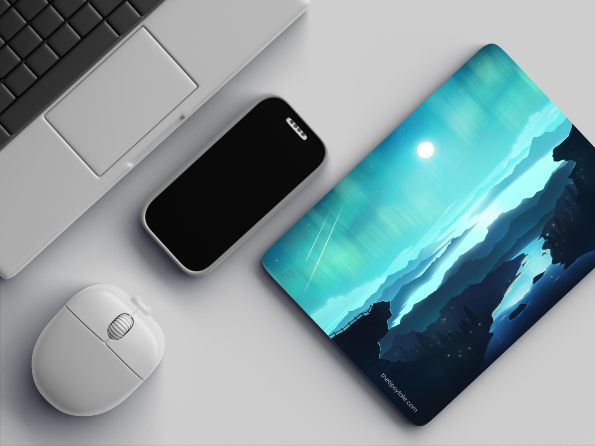 "AURORA BOREALIS" Mousepad Enhance Your Workspace with Style