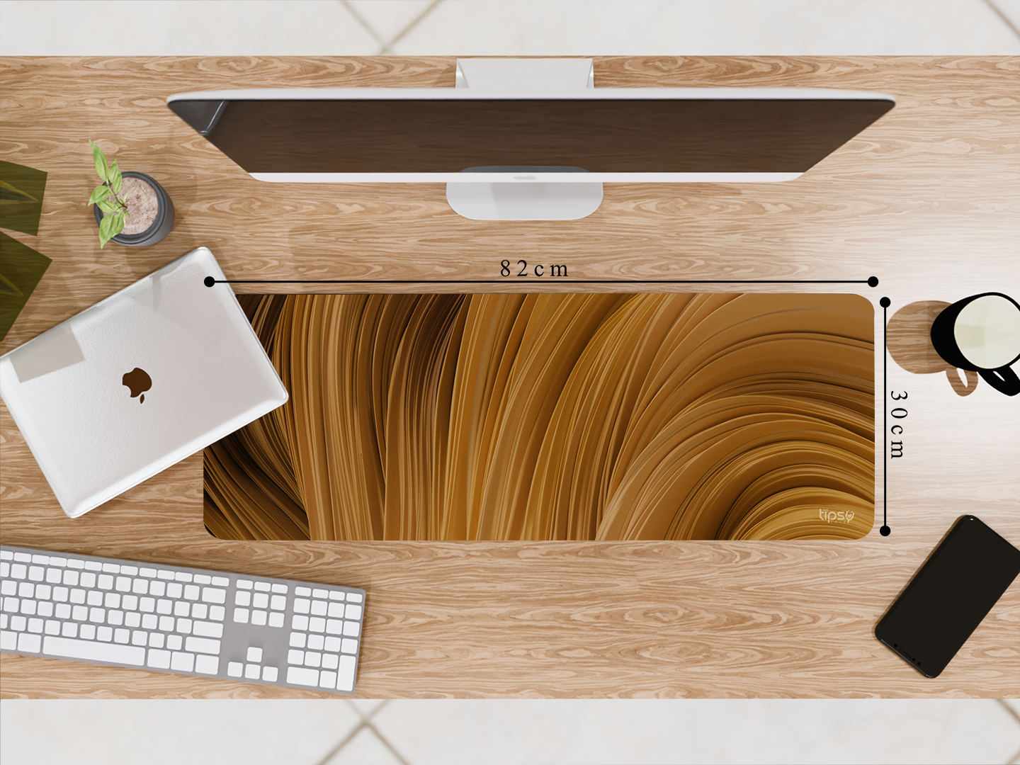 "Abstract Brown Pattern" Gaming Mousepad Elevate Your Gaming Experience