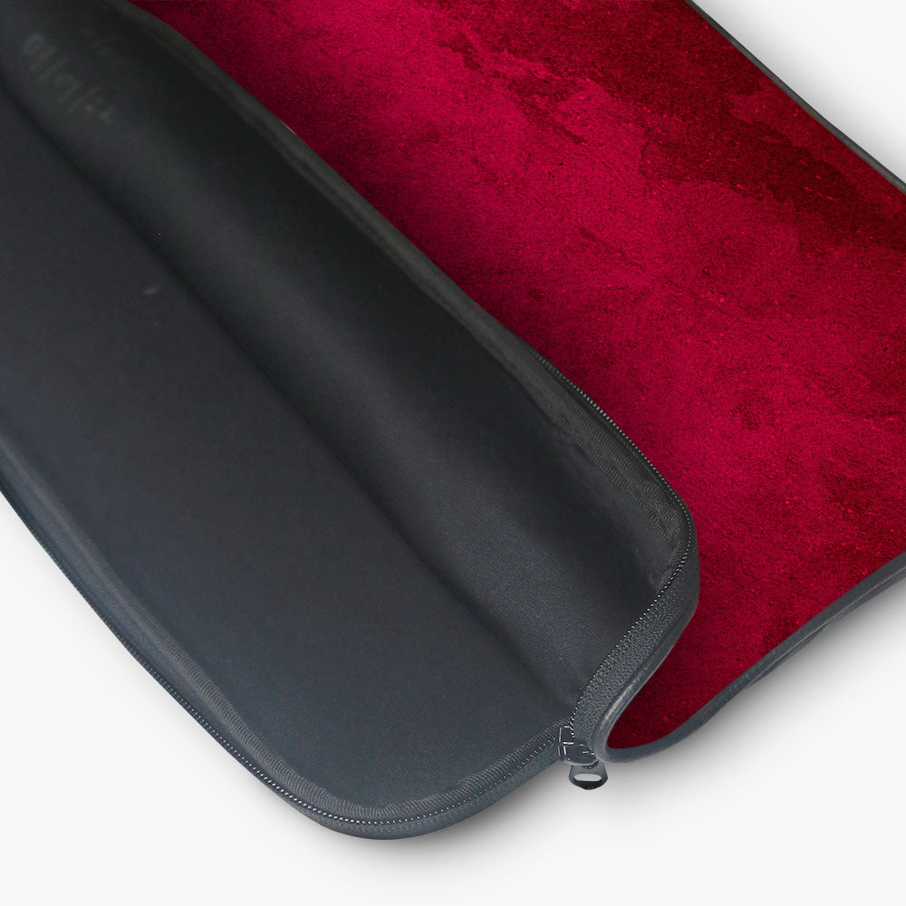 "Dark Red Abstract" Laptop Sleeves:Bold Modern Design for Every Size