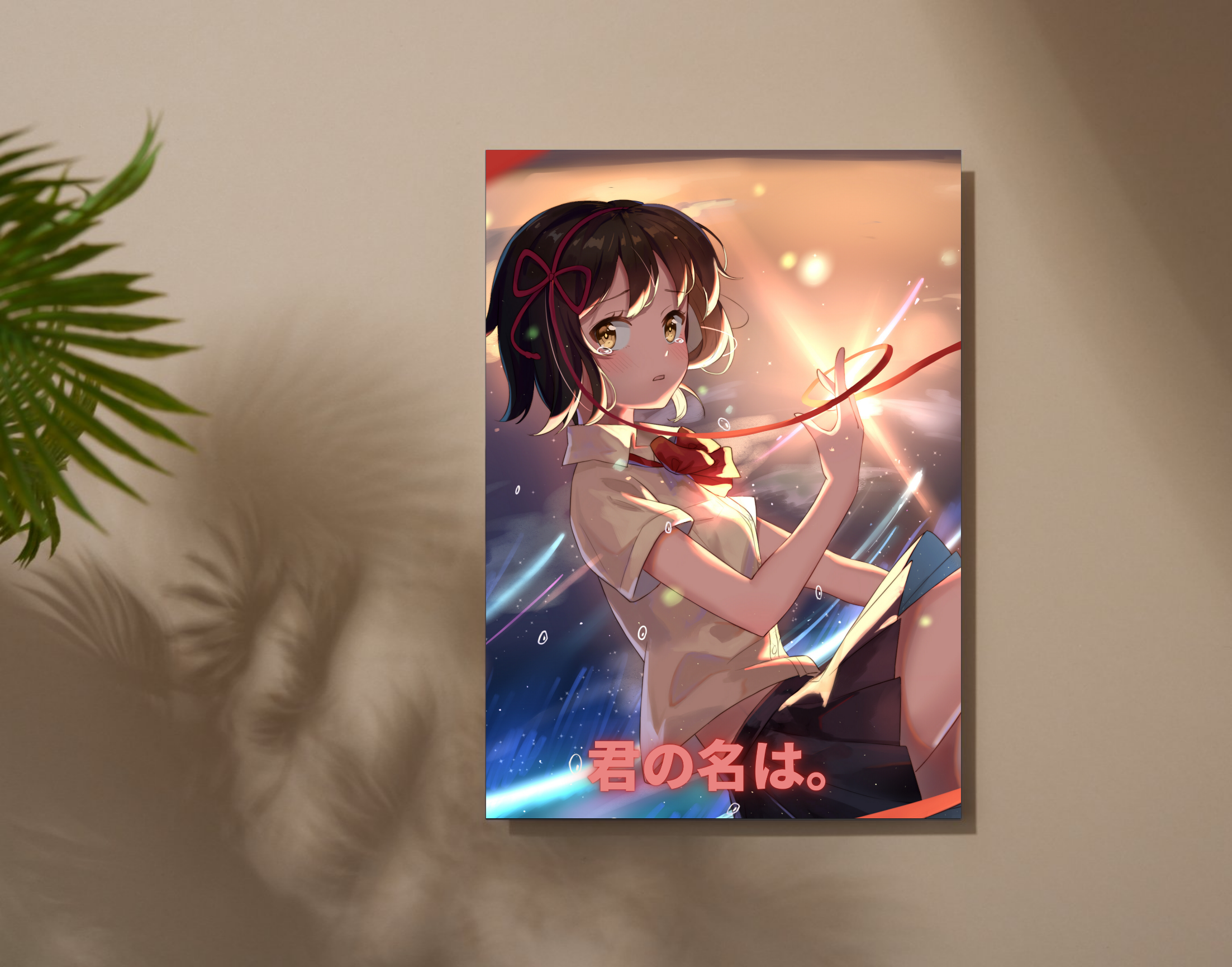 "YOUR NAME:ANIME MOVIE "- Shiny & Sturdy Metallic Poster Art That Pops & Sticks (Literally!)