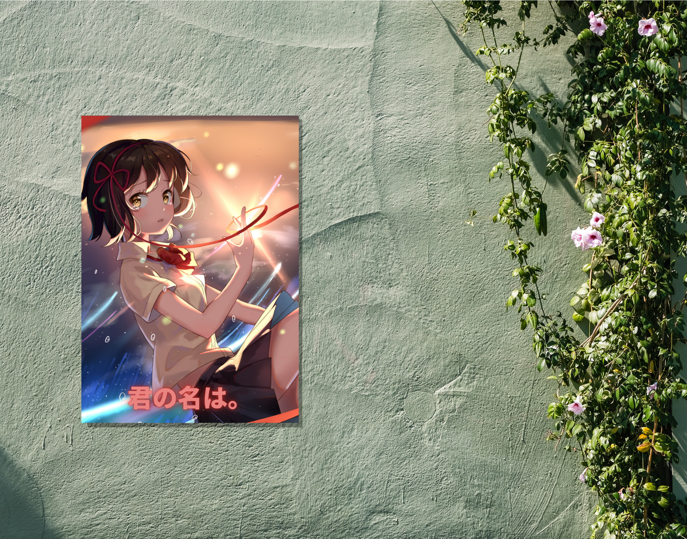 "YOUR NAME:ANIME MOVIE "- Shiny & Sturdy Metallic Poster Art That Pops & Sticks (Literally!)