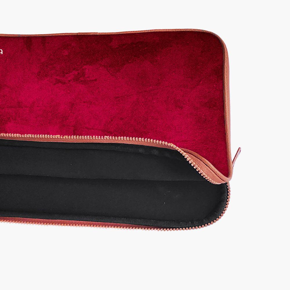 "Dark Red Abstract" Laptop Sleeves:Bold Modern Design for Every Size