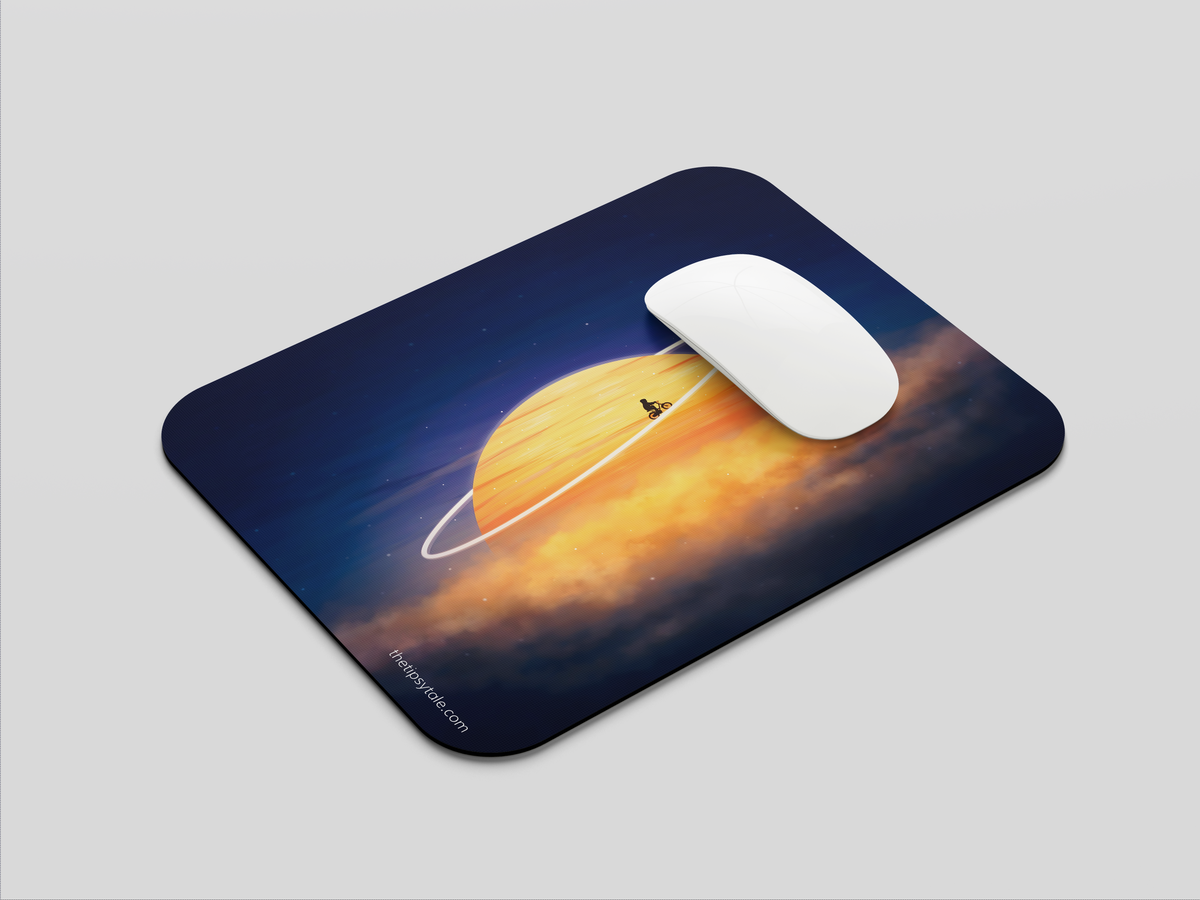 "CYCLE THE UNIVERSE" Mousepad Enhance Your Workspace with Style