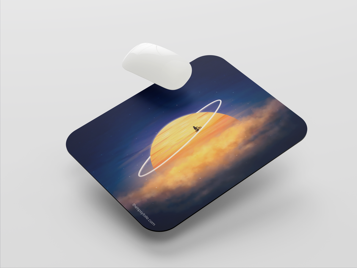 "CYCLE THE UNIVERSE" Mousepad Enhance Your Workspace with Style