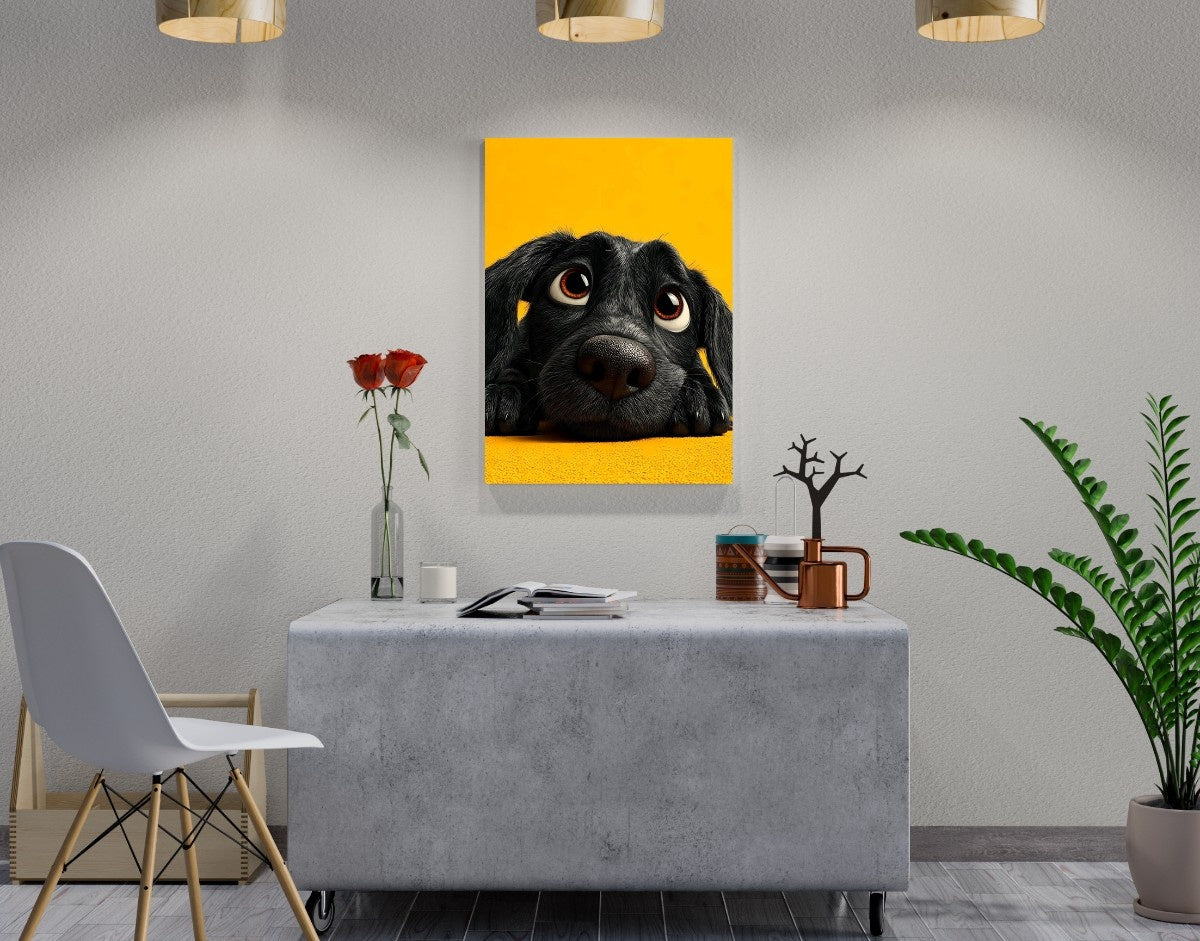 "Puppy Eyes"- Shiny & Sturdy Metallic Poster Art That Pops & Sticks