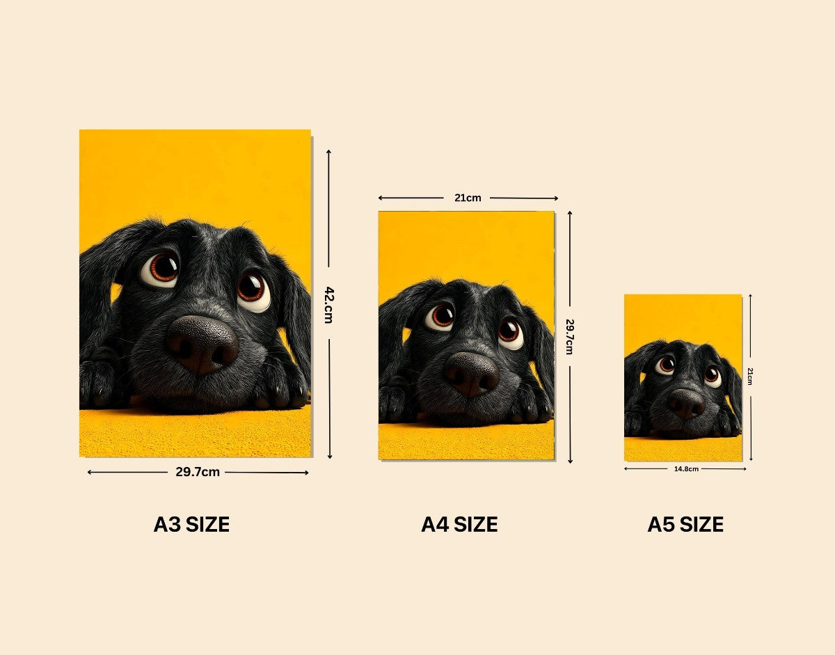 "Puppy Eyes"- Shiny & Sturdy Metallic Poster Art That Pops & Sticks
