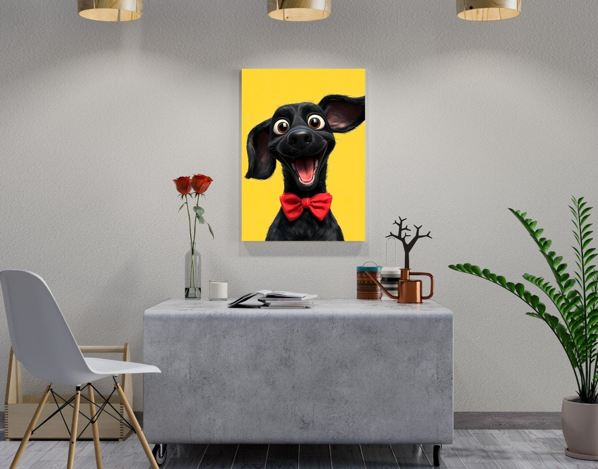 "Bowtie Buddy"- Shiny & Sturdy Metallic Poster Art That Pops & Sticks