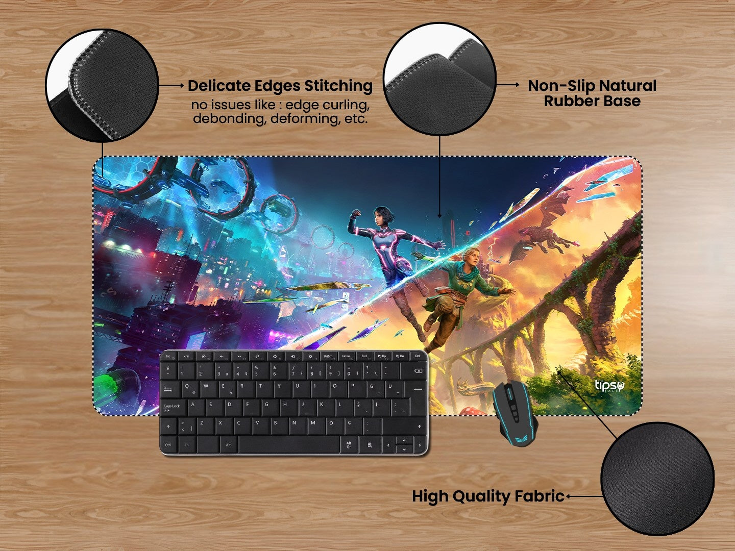 "SPLIT FICTION KEY" Gaming Mousepad Elevate Your Gaming Experience
