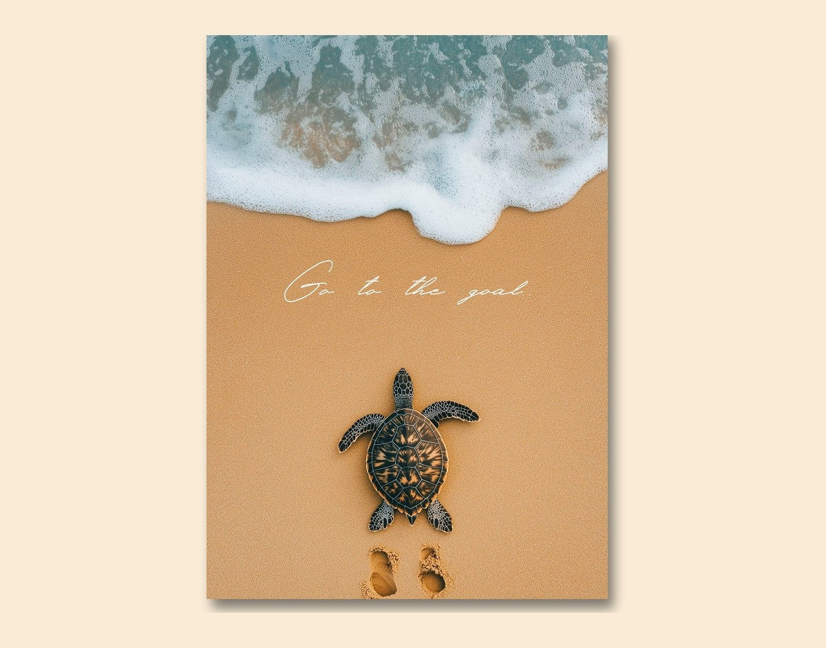 "Turtle Trail"- Shiny & Sturdy Metallic Poster Art That Pops & Sticks