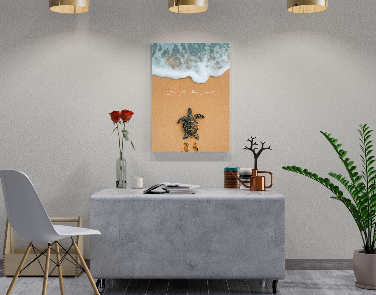 "Turtle Trail"- Shiny & Sturdy Metallic Poster Art That Pops & Sticks