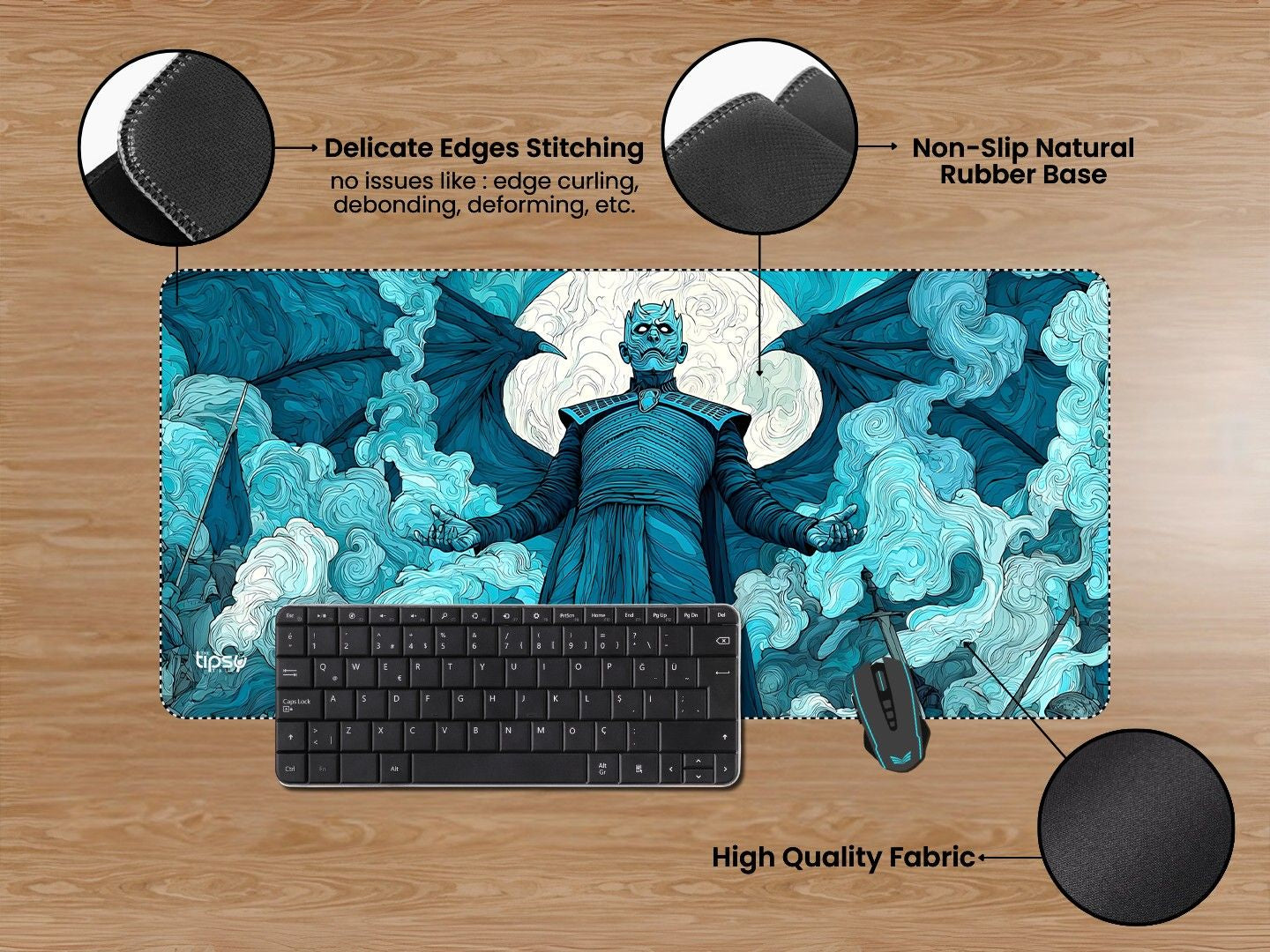 "THE NIGHT KING - GOT" Gaming Mousepad Elevate Your Gaming Experience