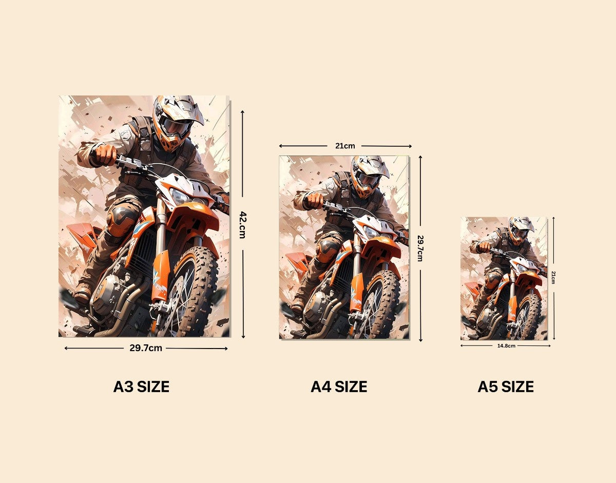 "Dirt Rider"- Shiny & Sturdy Metallic Poster Art That Pops & Sticks
