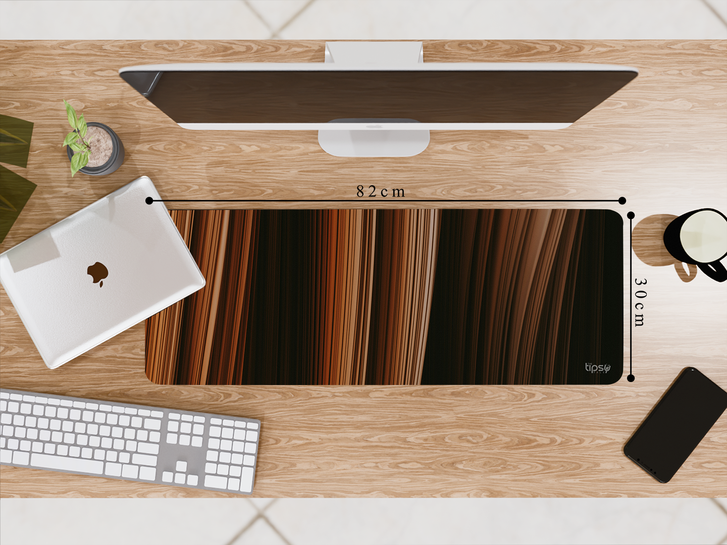 "Abstract Brown Patterns" Gaming Mousepad Elevate Your Gaming Experience