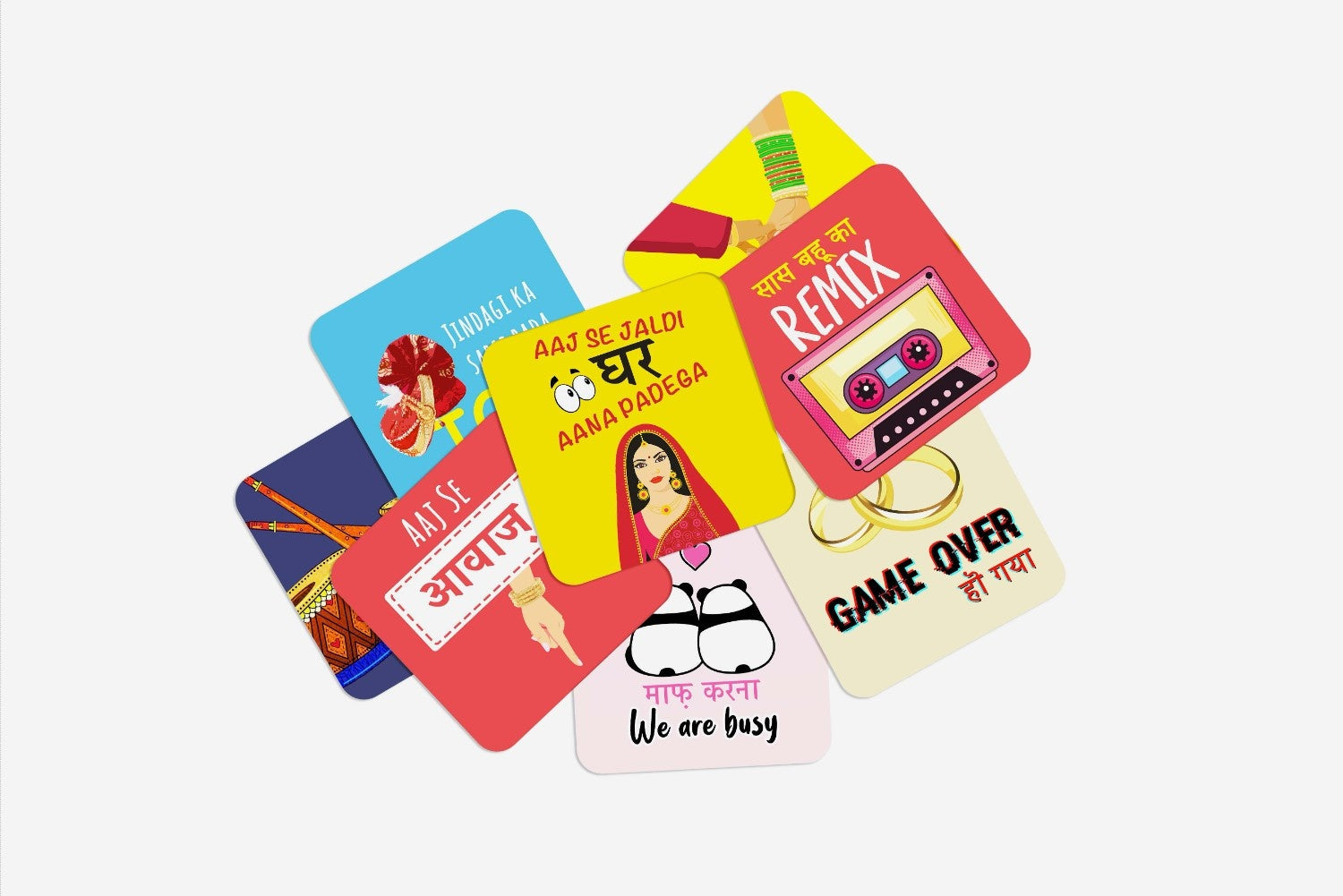 Embrace Wedding Realities with Humor: Coaster Set of 8