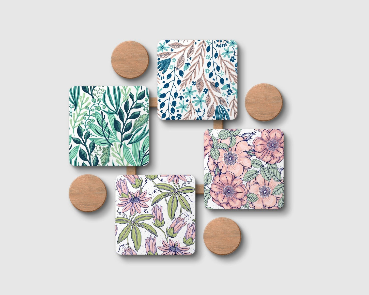 "Flower Lover" Coaster Set of 4