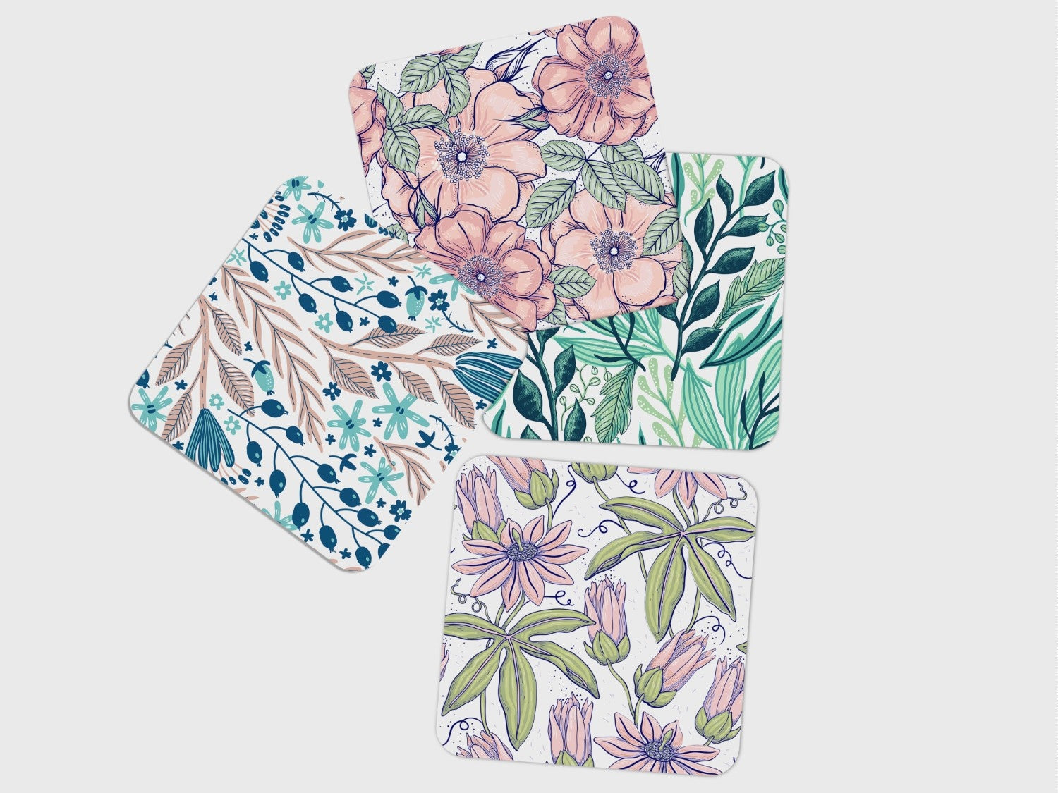 "Flower Lover" Coaster Set of 4