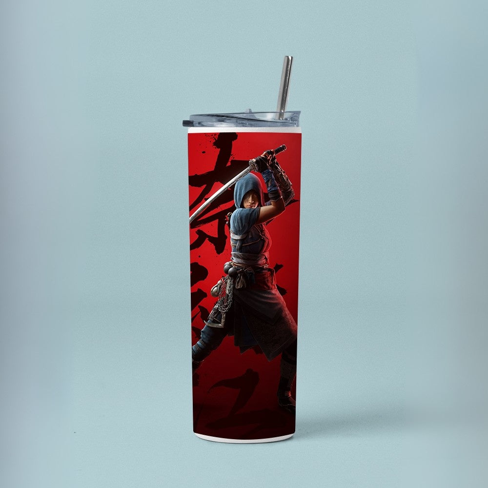 "Assassin's Creed Shadows : Naoe Gaming" Tumbler with Metal Straw