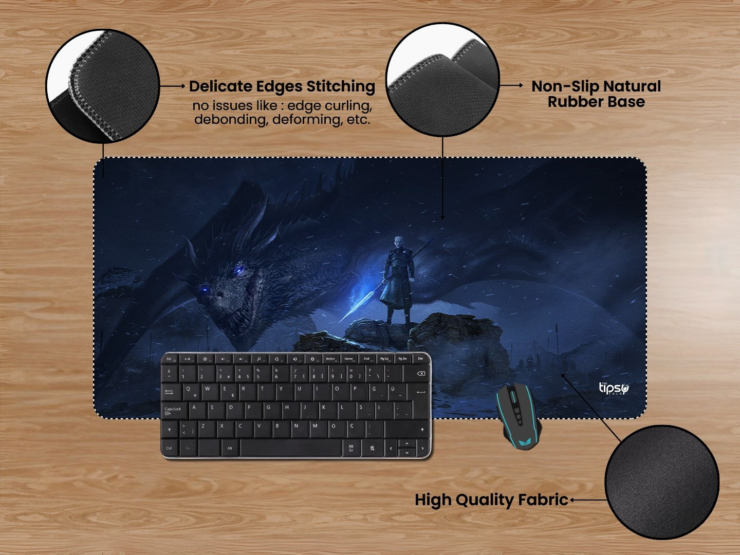 "NIGHT KING - THE KING IN THE NORTH" Gaming Mousepad Elevate Your Gaming Experience