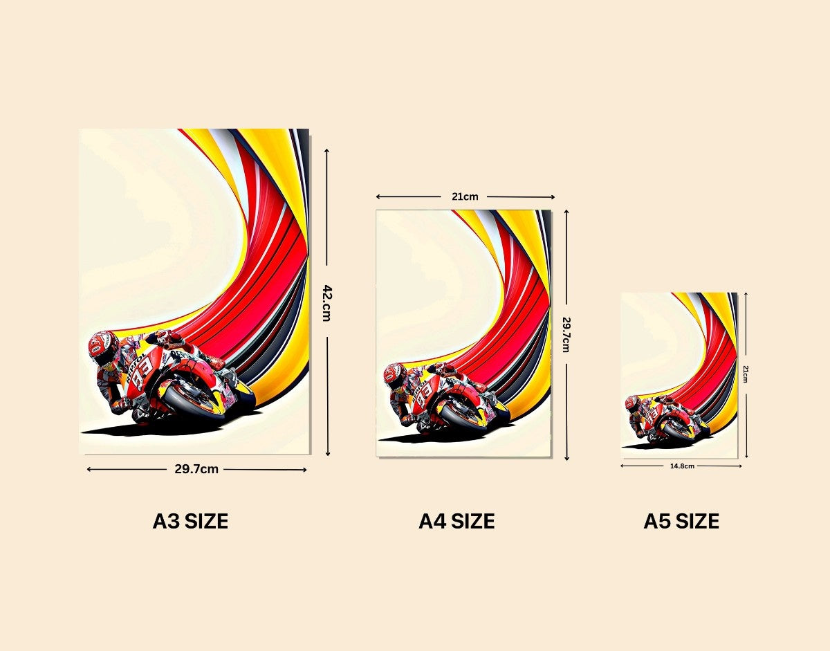 "Speed Rider"- Shiny & Sturdy Metallic Poster Art That Pops & Sticks