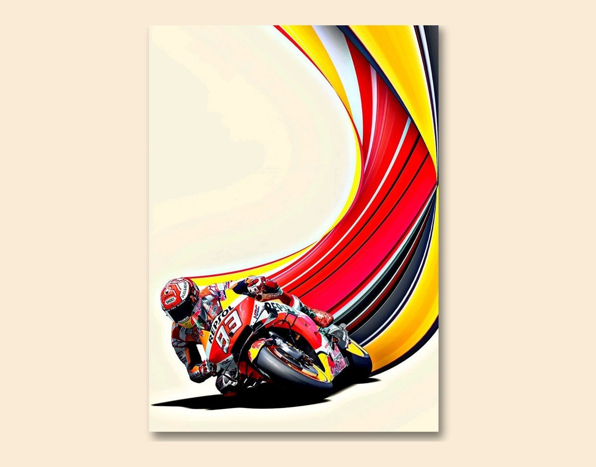 "Speed Rider"- Shiny & Sturdy Metallic Poster Art That Pops & Sticks