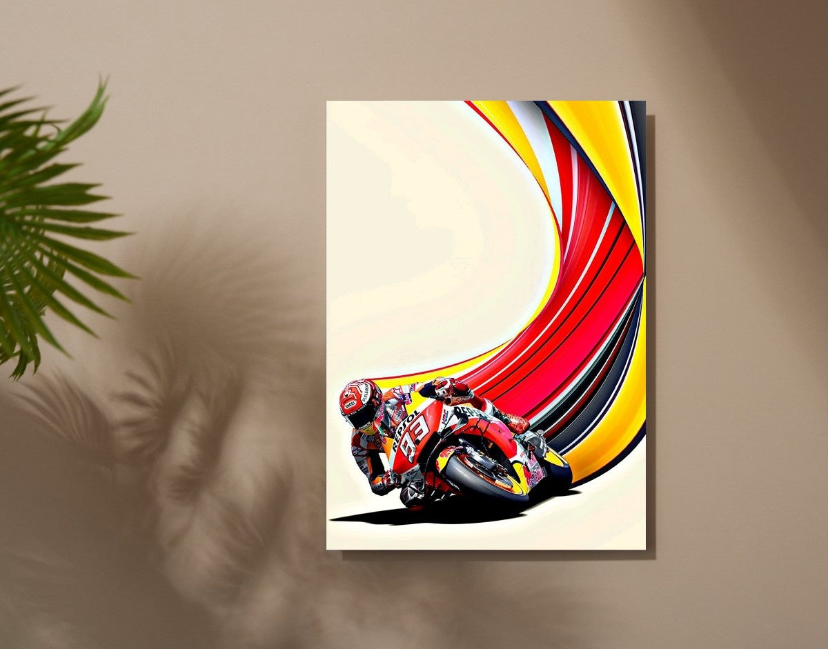 "Speed Rider"- Shiny & Sturdy Metallic Poster Art That Pops & Sticks