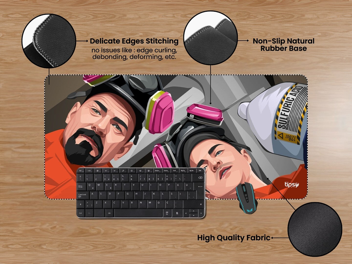 "BREAKING BAD COMBO - WALTER WHITE & JESSE PINKMAN" Gaming Mousepad Elevate Your Gaming Experience