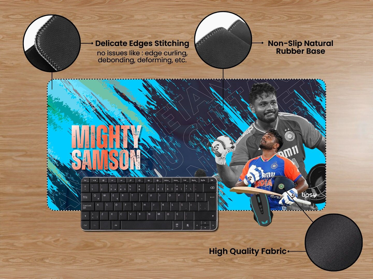 "MIGHTY SAMSON - T20 2026" Gaming Mousepad Elevate Your Gaming Experience