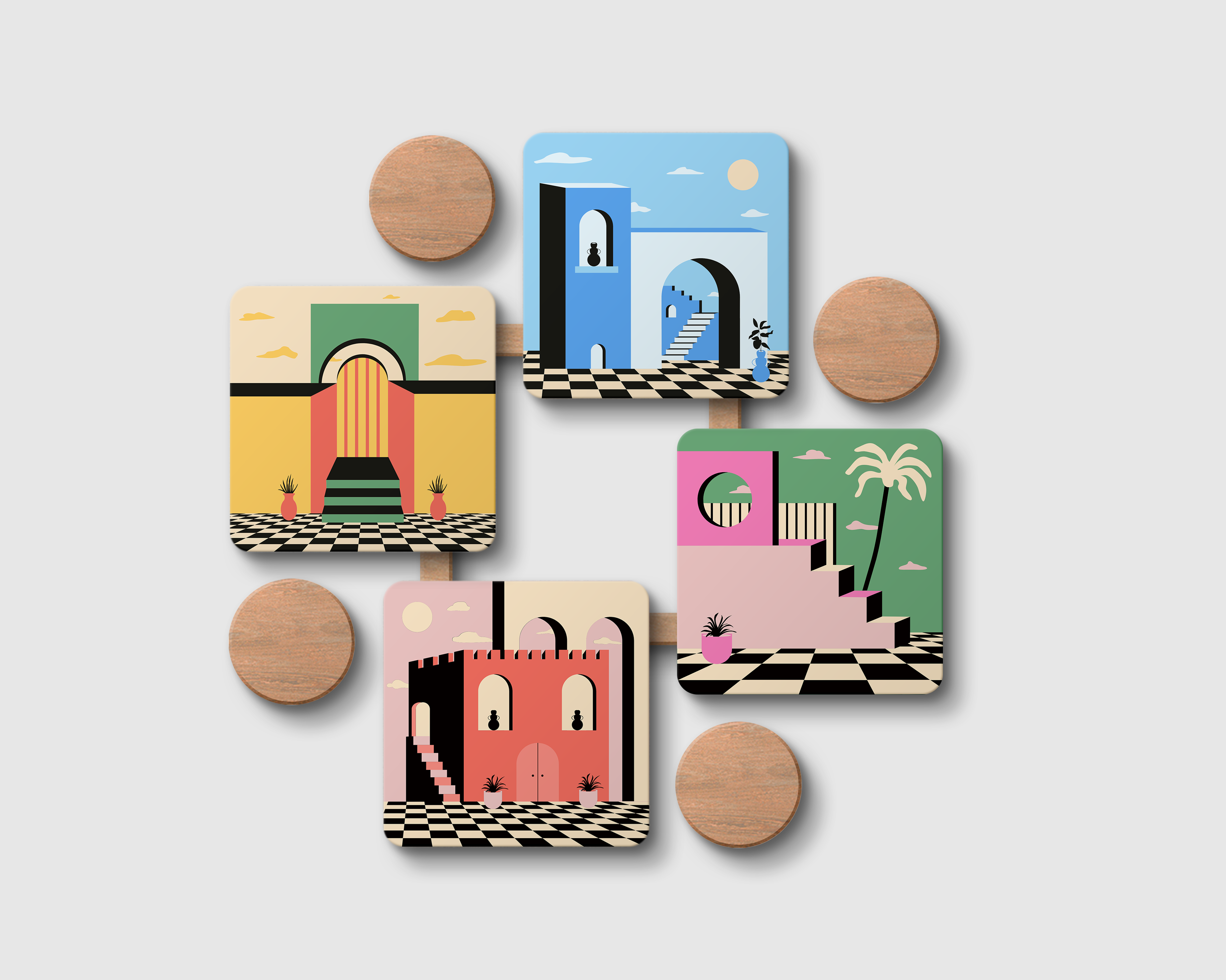 "Squid Game Theme" Coaster Set of 4