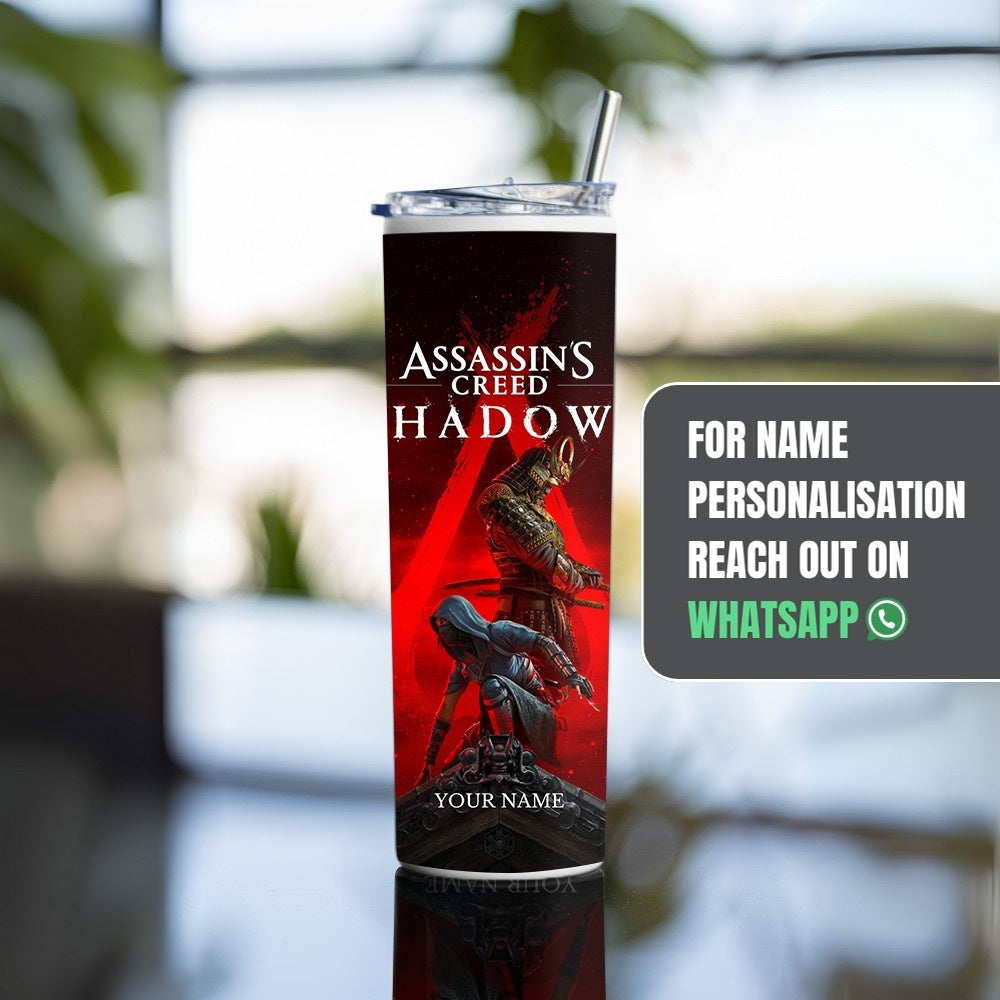 "Assassin's Creed Shadows - Gaming" Tumbler with Metal Straw