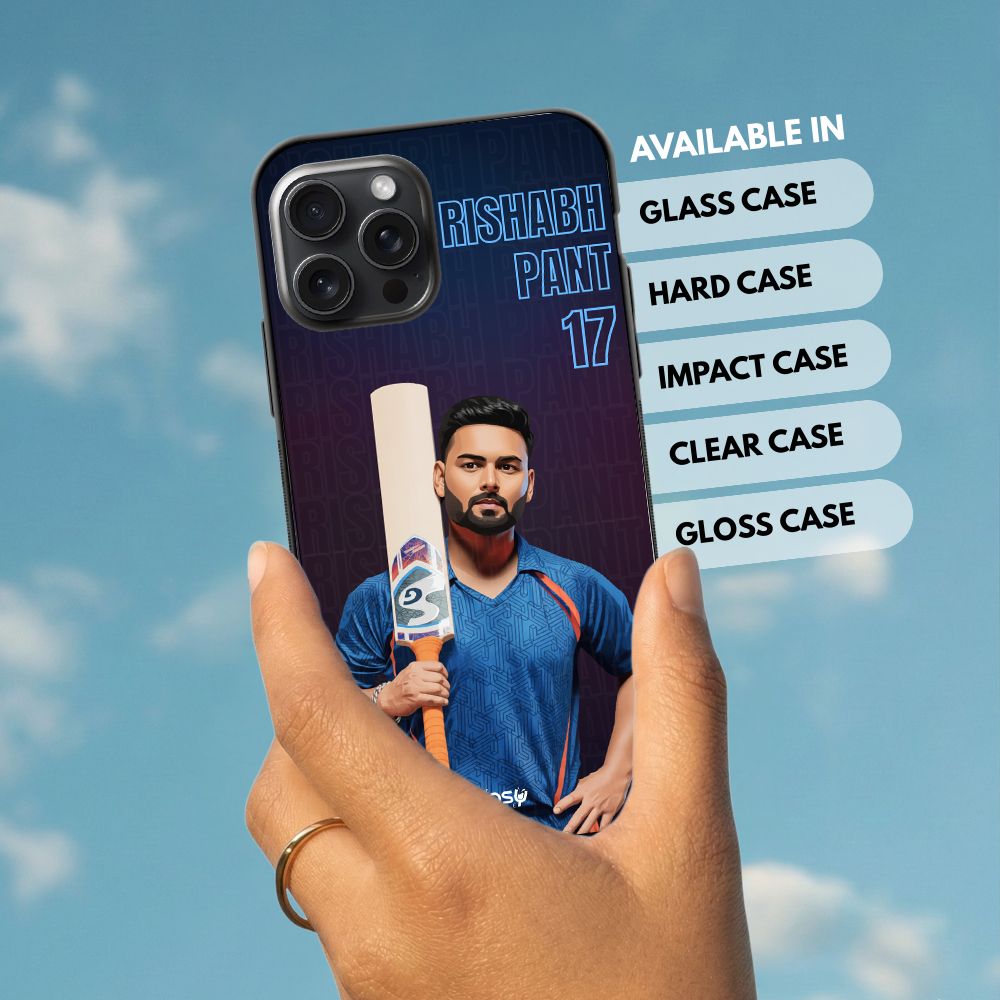 "RISHABH PANT: CRICKET FANDOM" -Mobile Covers Shock Resistant, Slim & Stylish Cases