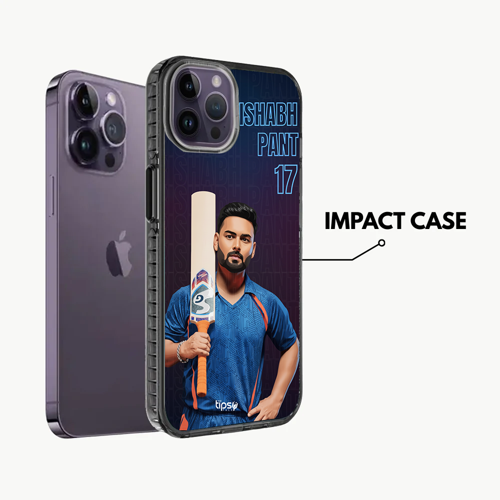 "RISHABH PANT: CRICKET FANDOM" -Mobile Covers Shock Resistant, Slim & Stylish Cases
