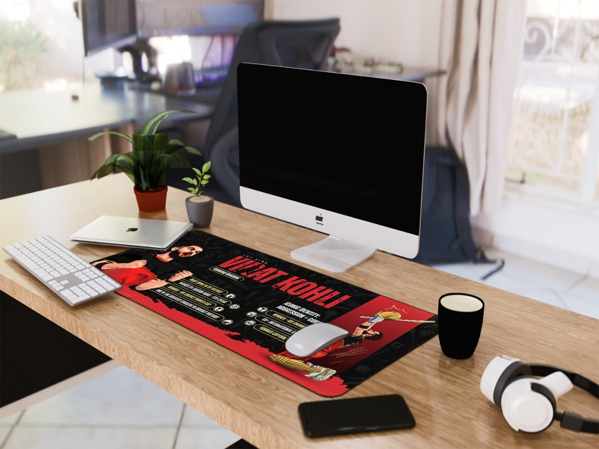 "THE KING VIRAT - CRICKET FANDOM" Gaming Mousepad Elevate Your Gaming Experience