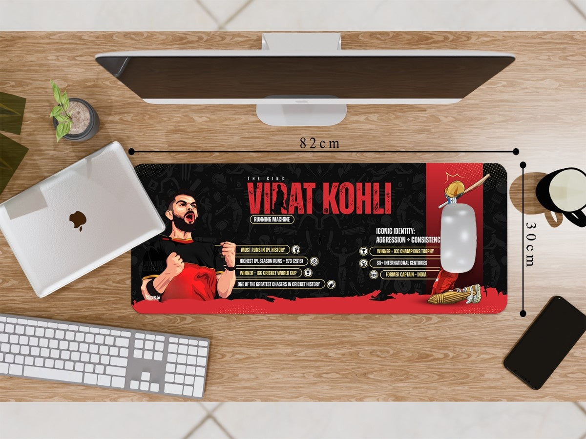 "THE KING VIRAT - CRICKET FANDOM" Gaming Mousepad Elevate Your Gaming Experience