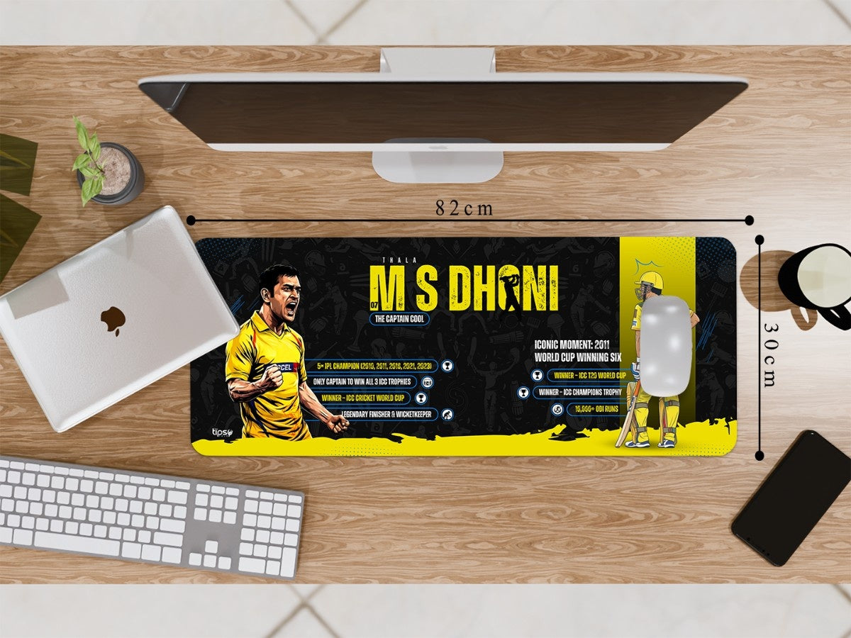 "CAPTAIN COOL DHONI - CRICKET FANDOM" Gaming Mousepad Elevate Your Gaming Experience
