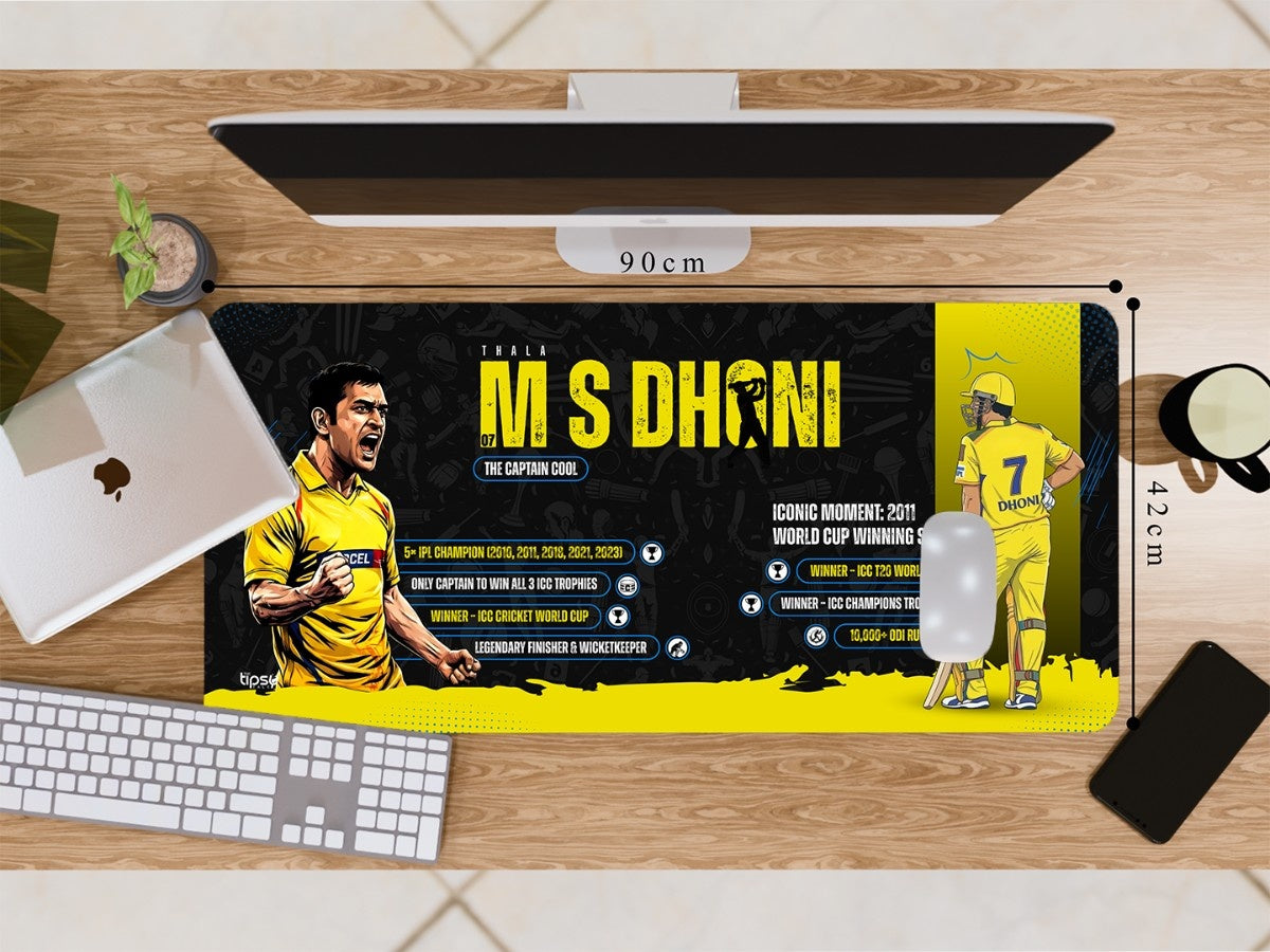 "CAPTAIN COOL DHONI - CRICKET FANDOM" Gaming Mousepad Elevate Your Gaming Experience