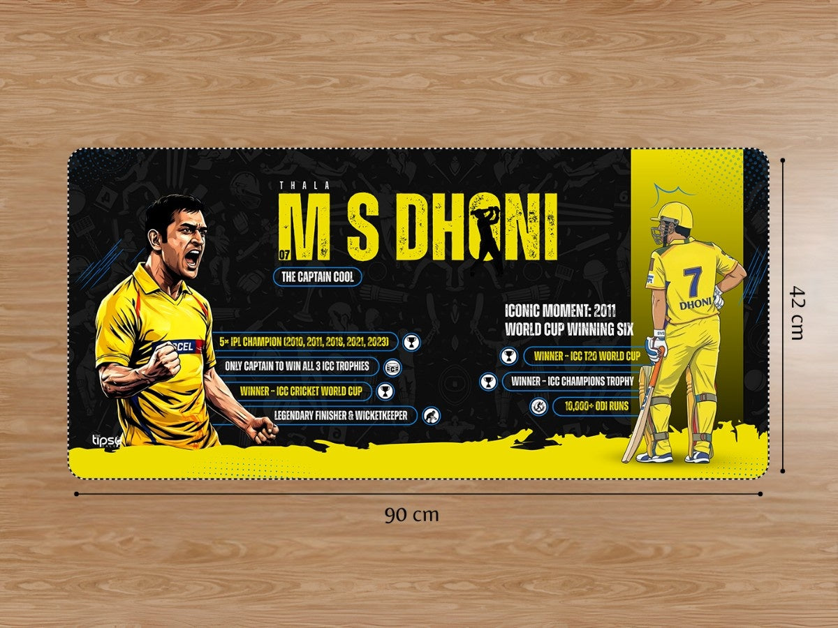 "CAPTAIN COOL DHONI - CRICKET FANDOM" Gaming Mousepad Elevate Your Gaming Experience