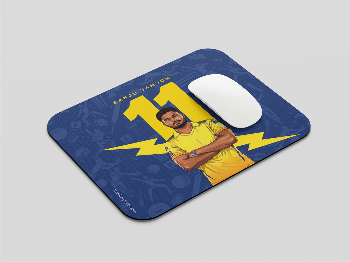"SAMSON IN YELLOW - CRICKET FANBASE" Mousepad Enhance Your Workspace with Style