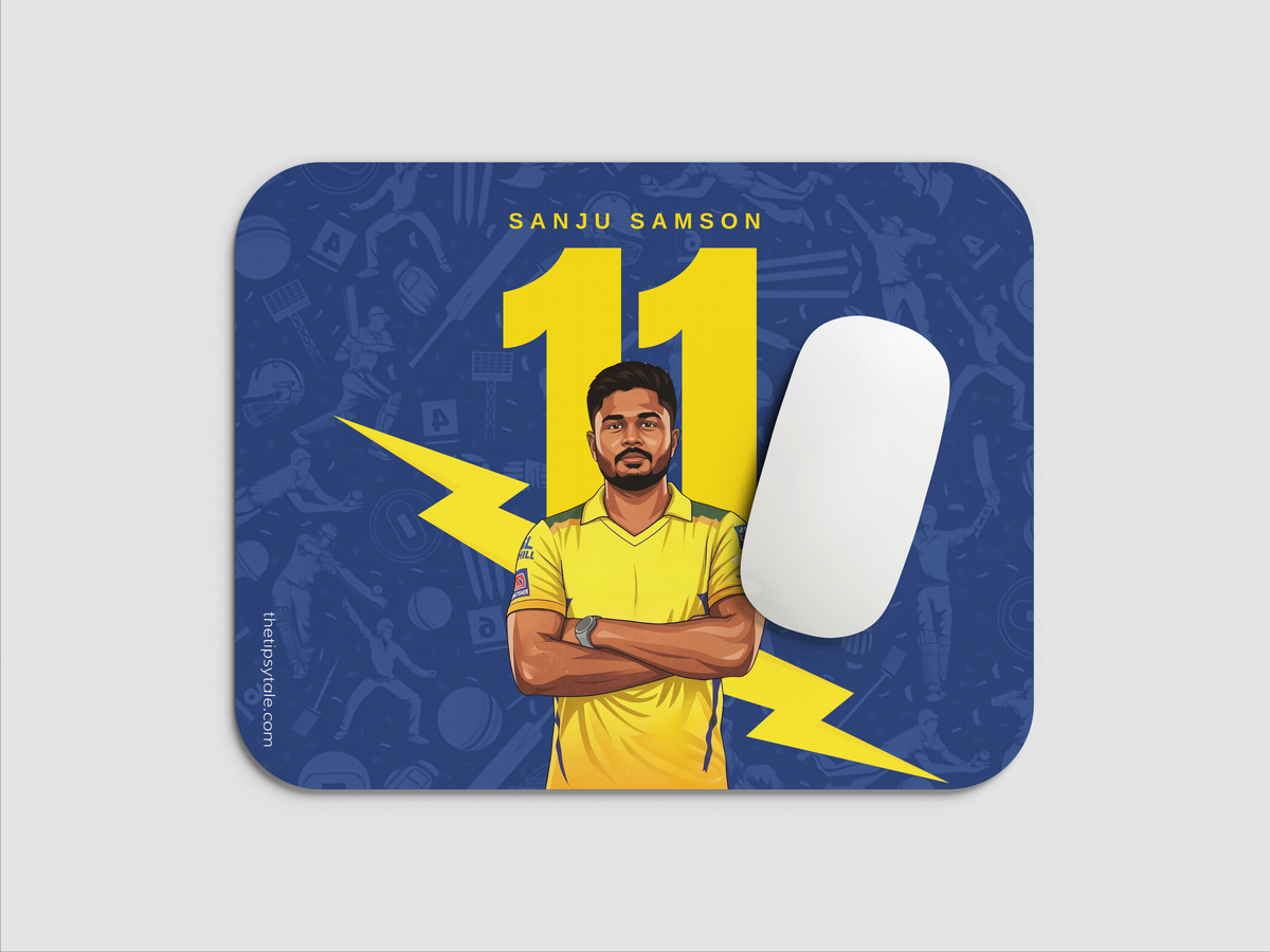 "SAMSON IN YELLOW - CRICKET FANBASE" Mousepad Enhance Your Workspace with Style
