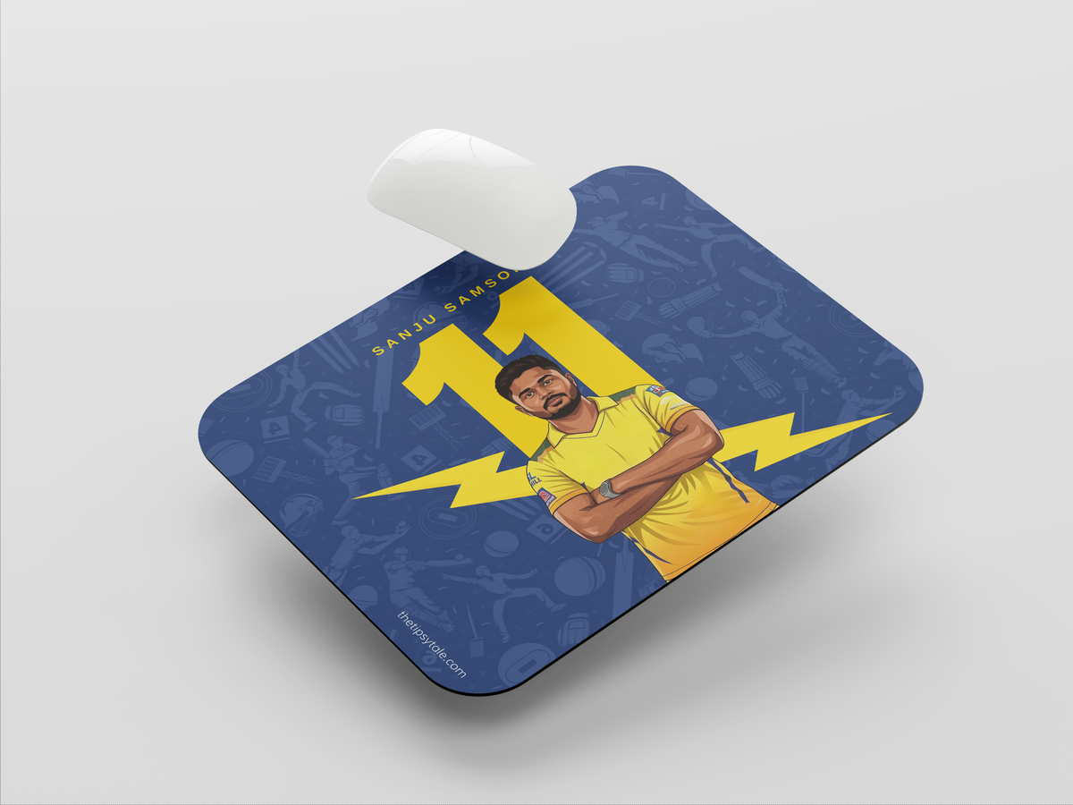 "SAMSON IN YELLOW - CRICKET FANBASE" Mousepad Enhance Your Workspace with Style