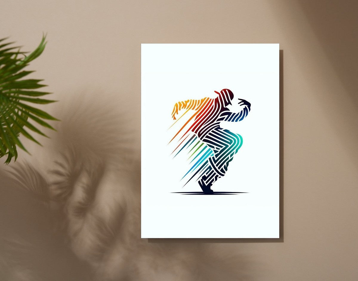 " Rainbow Dancer"- Shiny & Sturdy Metallic Poster Art That Pops & Sticks