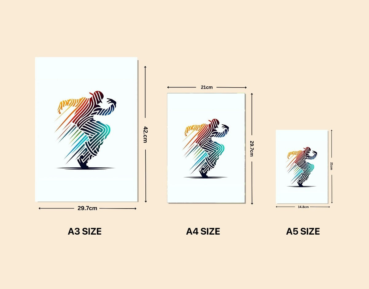 " Rainbow Dancer"- Shiny & Sturdy Metallic Poster Art That Pops & Sticks